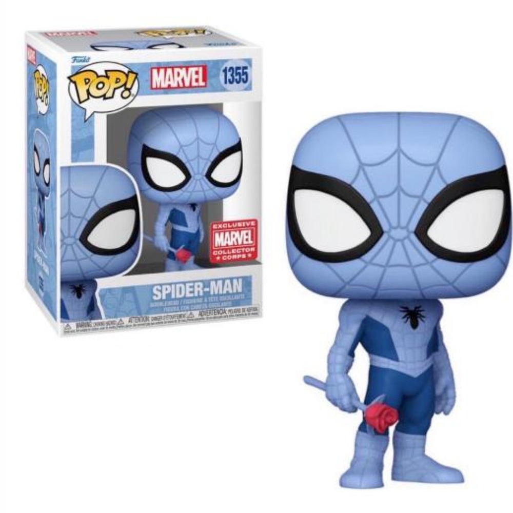 Funko Pop! Spider-Man Blue #1355 Marvel Collector Corps Amazon Exclusive